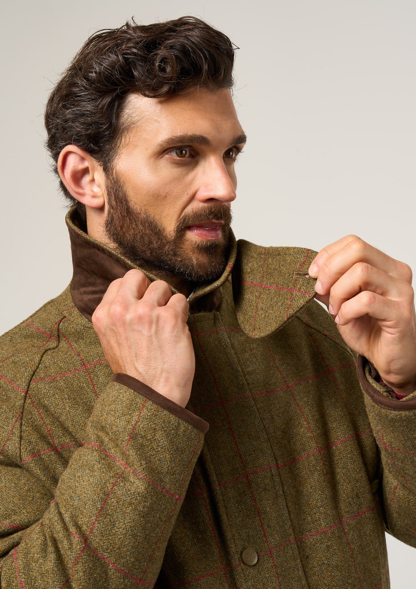Herren Tweed Jacke Combrook in sage