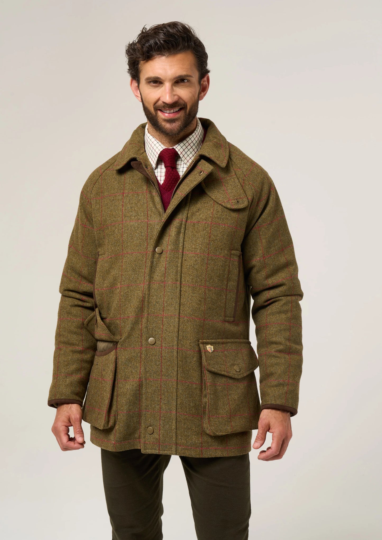 Herren Tweed Jacke Combrook in sage