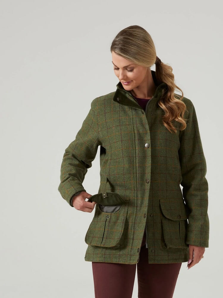 Damen Tweed Jacke Rutland Pine