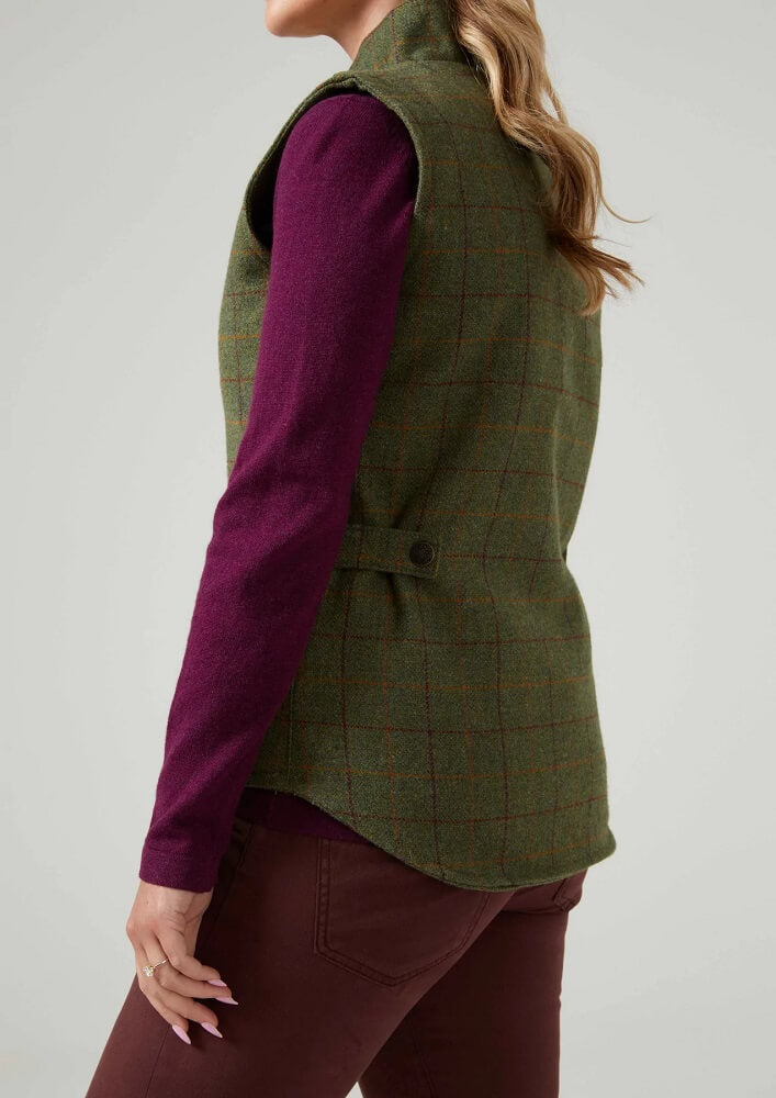 Damen Tweed Gilet Rutland Pine