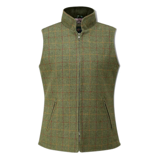 Damen Tweed Gilet Rutland Pine