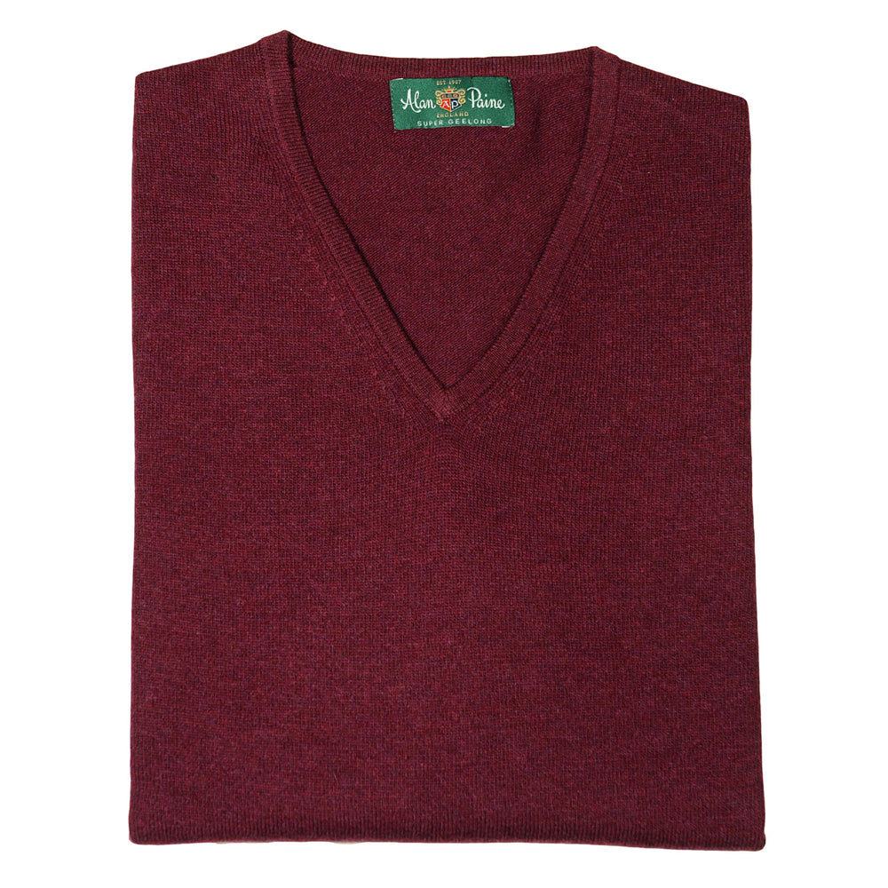 Damen Lambwool Pullover Georgina in Bordeaux