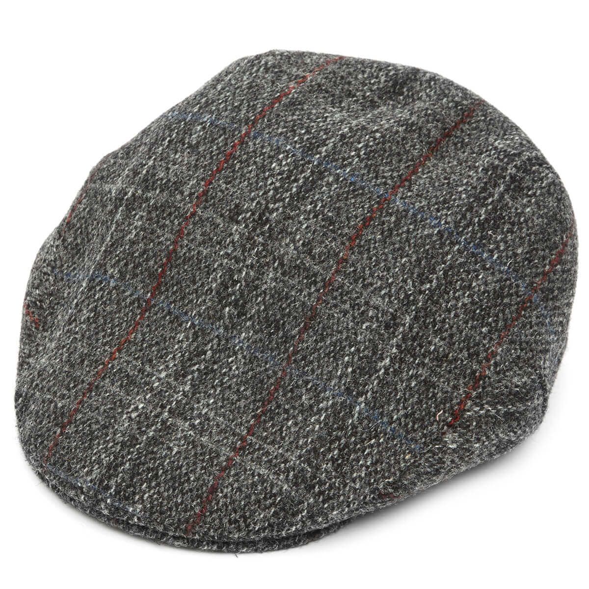 Harris Tweed Balmoral Cap in Grey L002