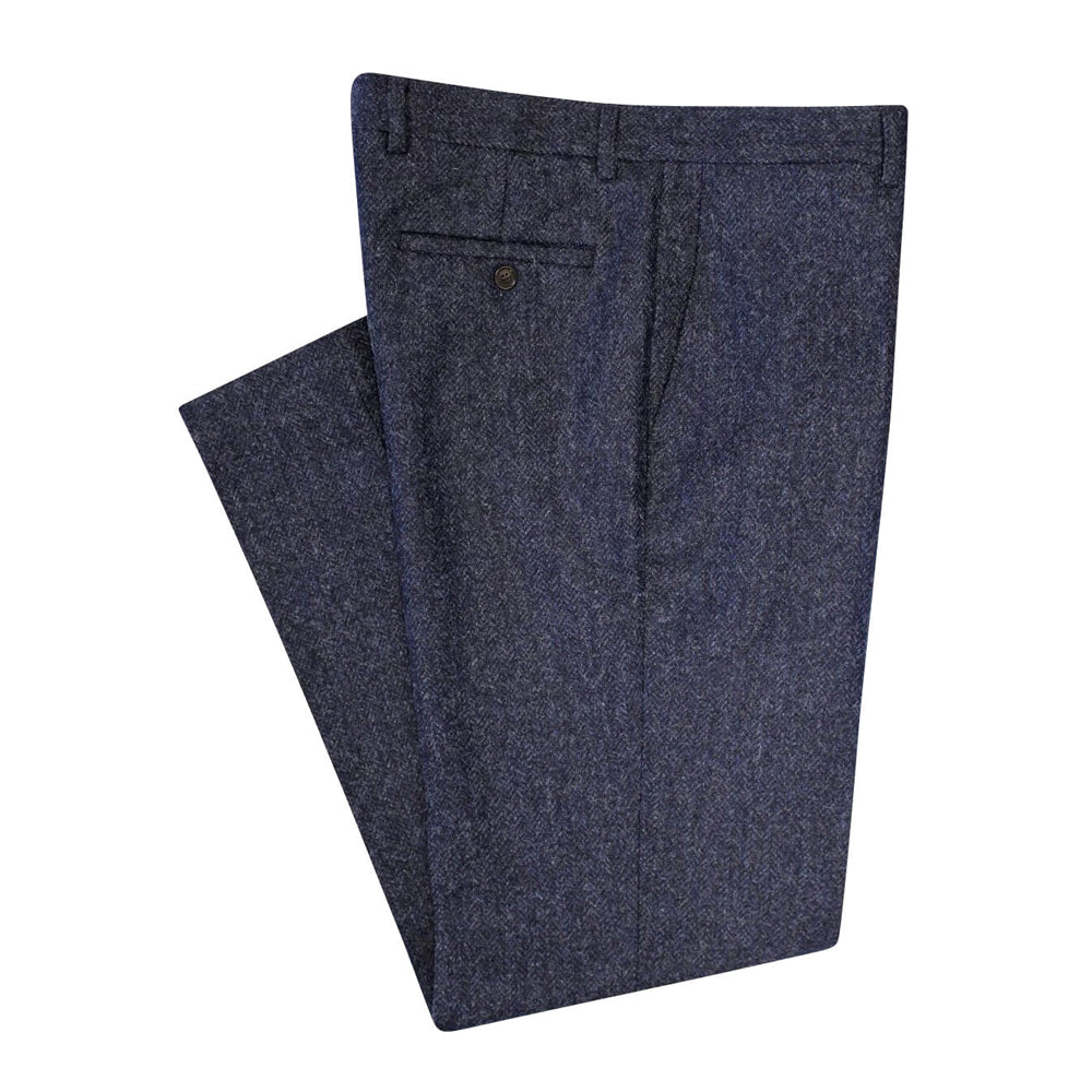 Herren Tweed Hose Yorkshire Tweed Blue