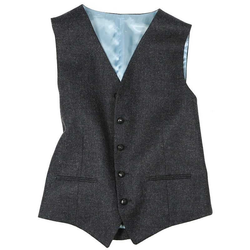 Mallalieus Herren Tweed Weste Pete in blau