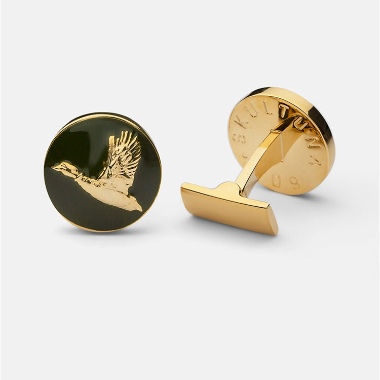 Skultuna Maschettenknöpfe mit jagdlichem Motiv