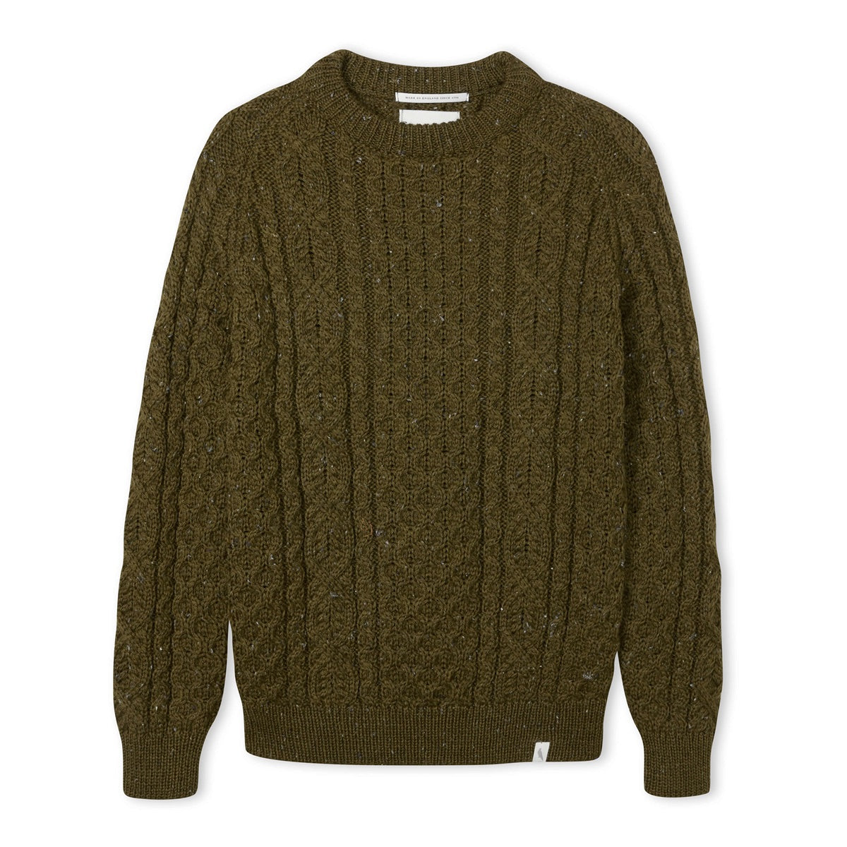 Peregrine Hudson Aran Jumper in Khaki