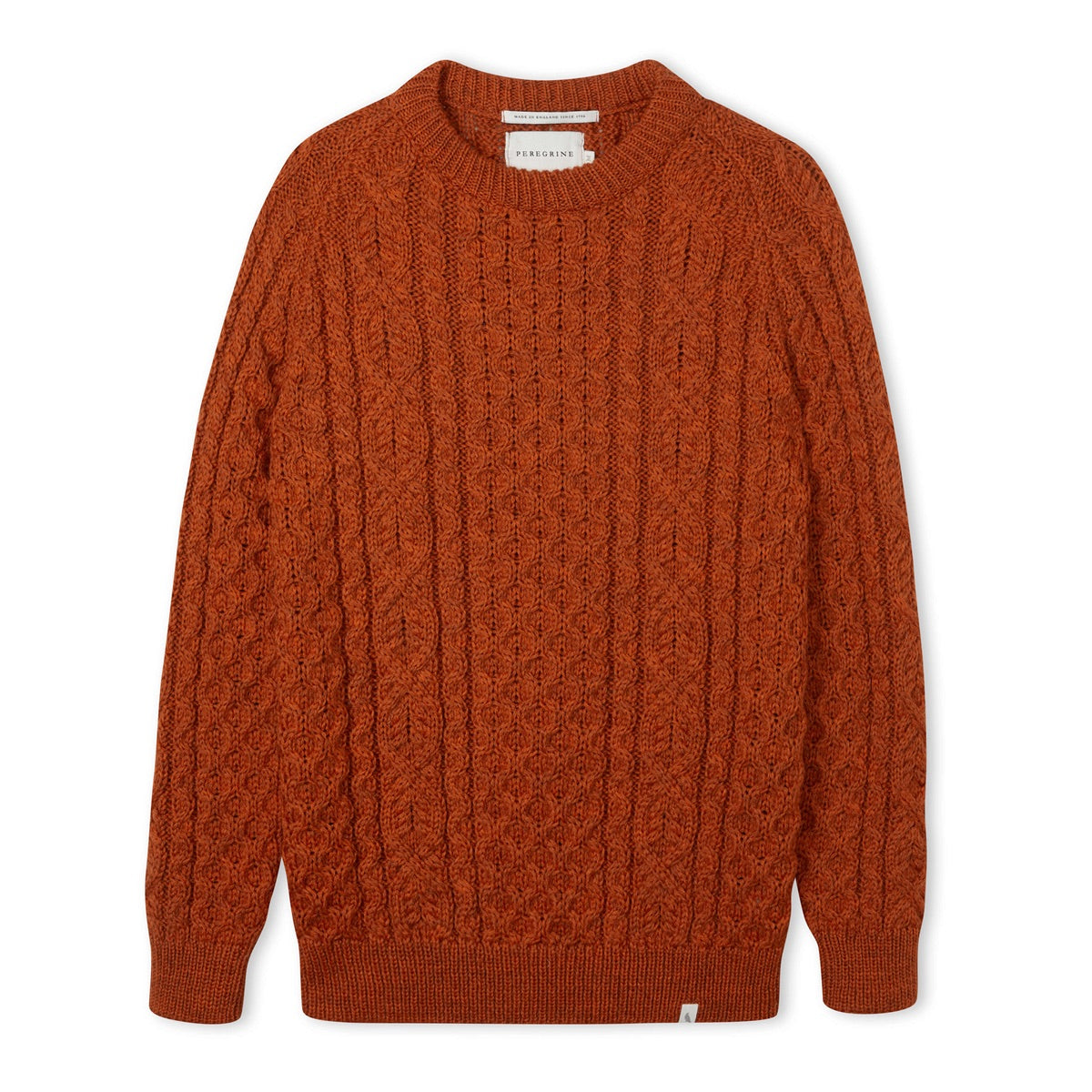 Peregrine Hudson Aran Jumper in Orange