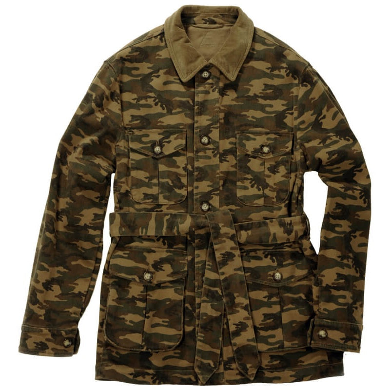Herren Safari Jacke in Camouflage – Tweedshop - Main Image