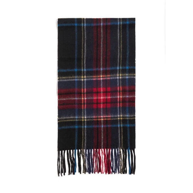 Schal Lambswool in Check green and red