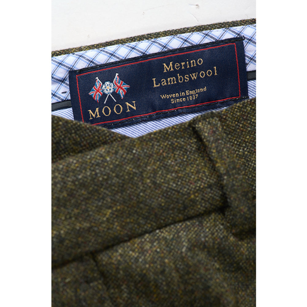 Tweed Hose Merinowolle in grün