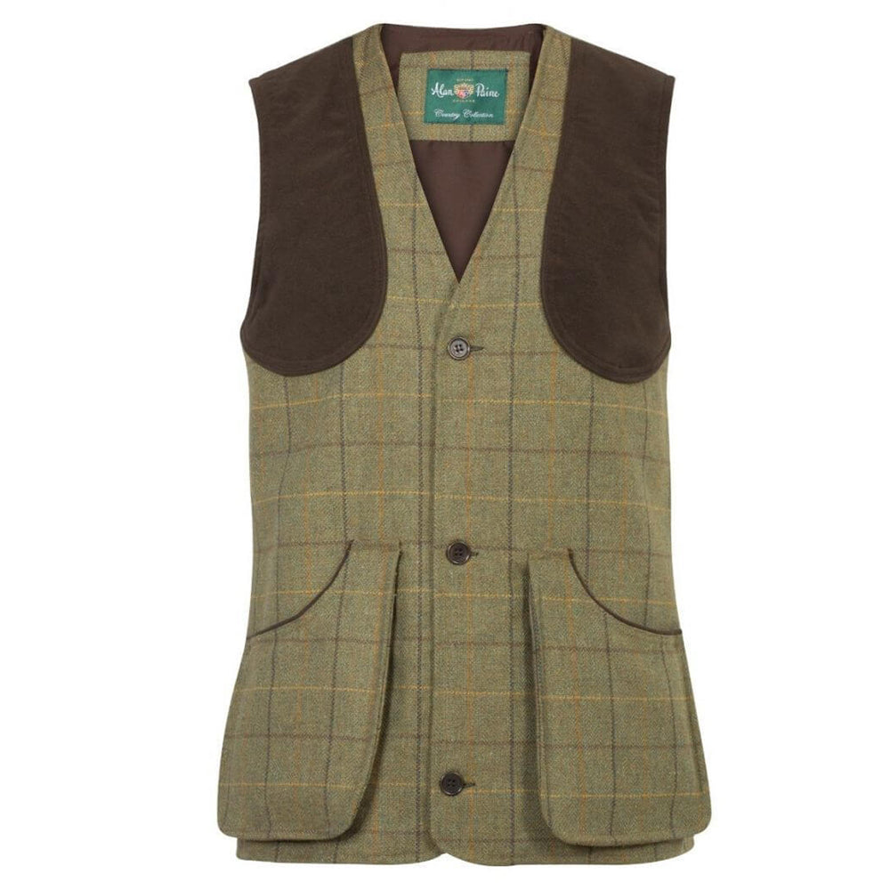 Tweed Jagdweste Rutland in dark moss