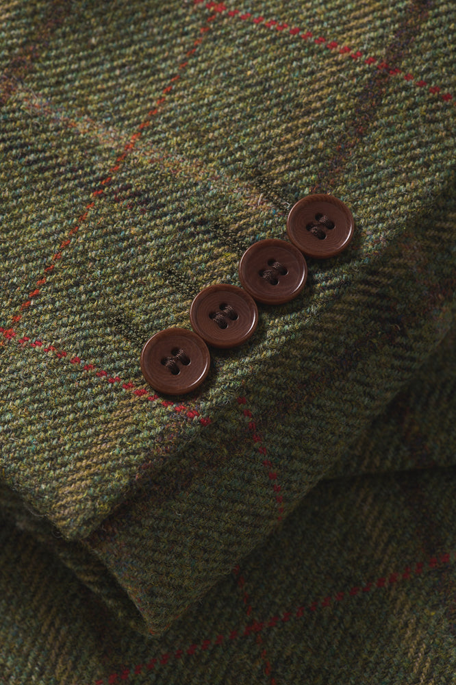 Ärmel Tweed Sakko Lovat