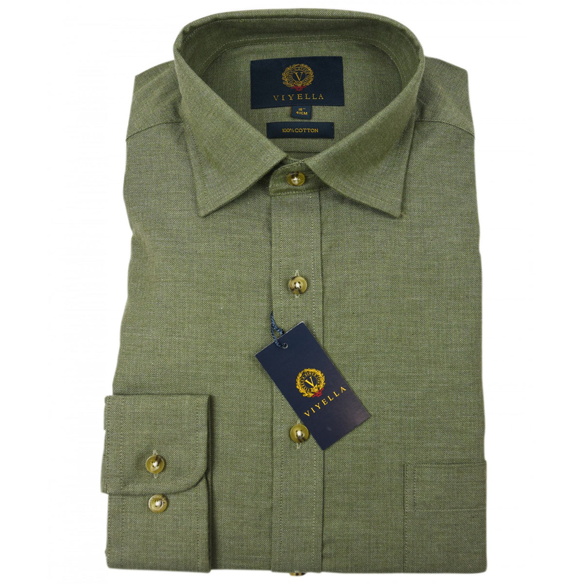 Herren Jagdhemd in Plain Lovat Green