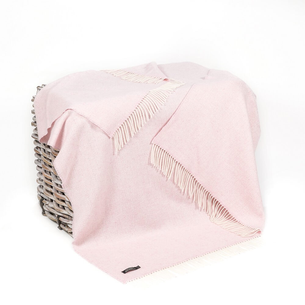 Merino-Wolldecke Pink 1430