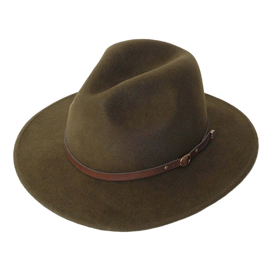 Christys Crushable Safari Hat in Moss
