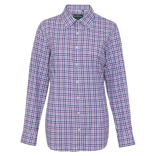Damen Country Hemd Bromford in Purple Check