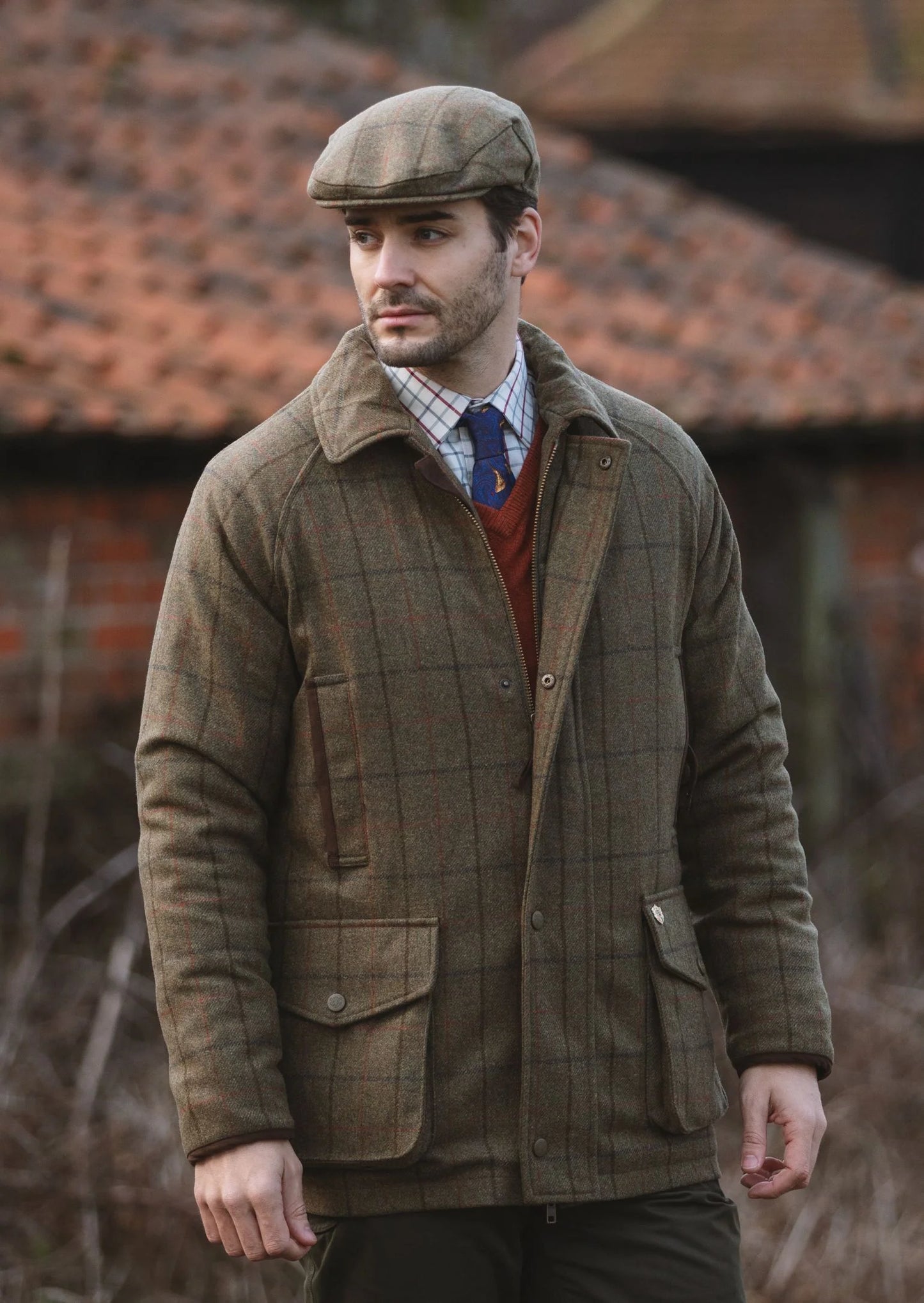 Tweed Field Coat Compton in Thyme
