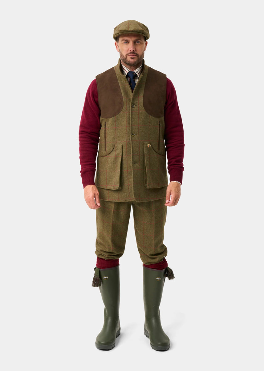 Tweed Schiessweste in Sage