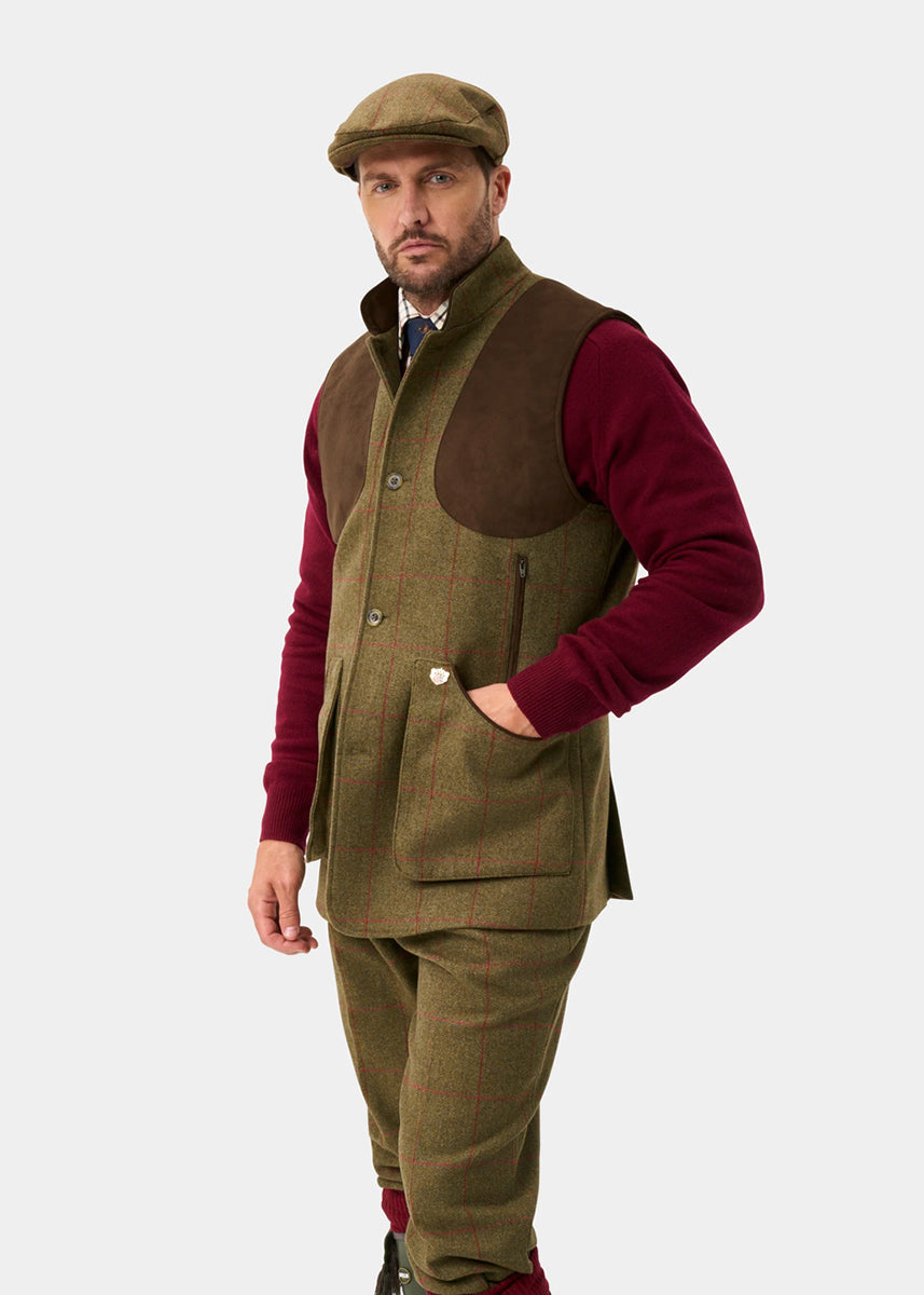 Tweed Gilet in Sage