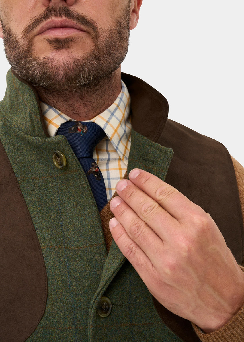 Schiessweste Tweed Kragen