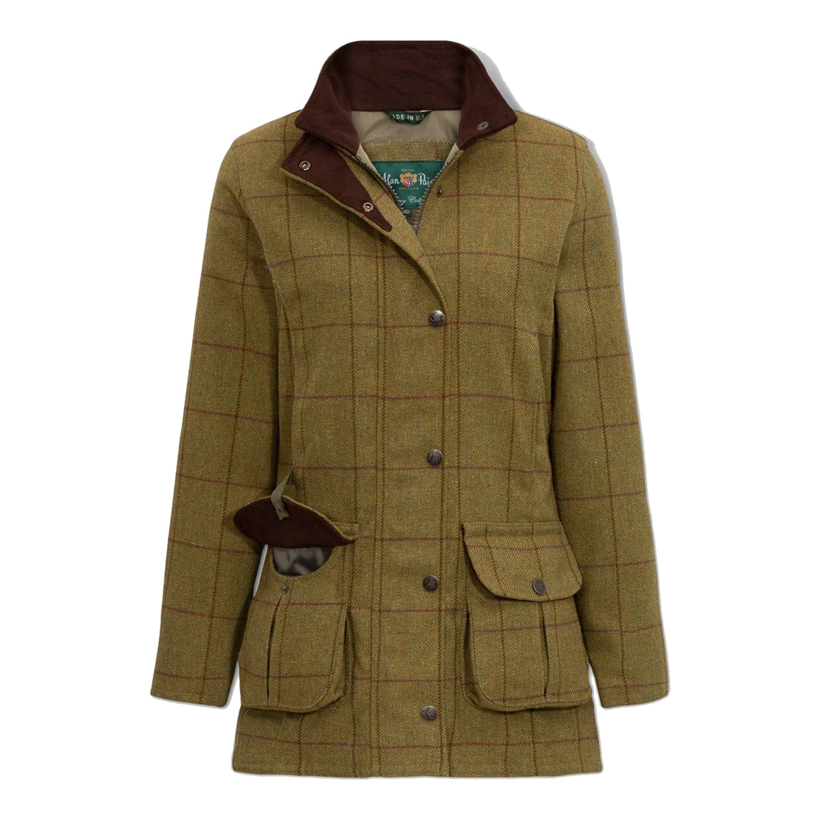 Damen Tweed Jacke Alan Paine Rutland Lichen