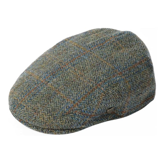 Harris Tweed Cap Stornoway in Green (023)