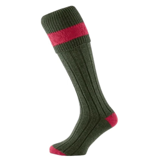 englische Jagdstrümpfe Byron olive ruby