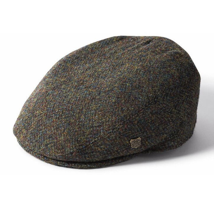 Harris Tweed Cap Stornoway in Dark Green Flecked 2016