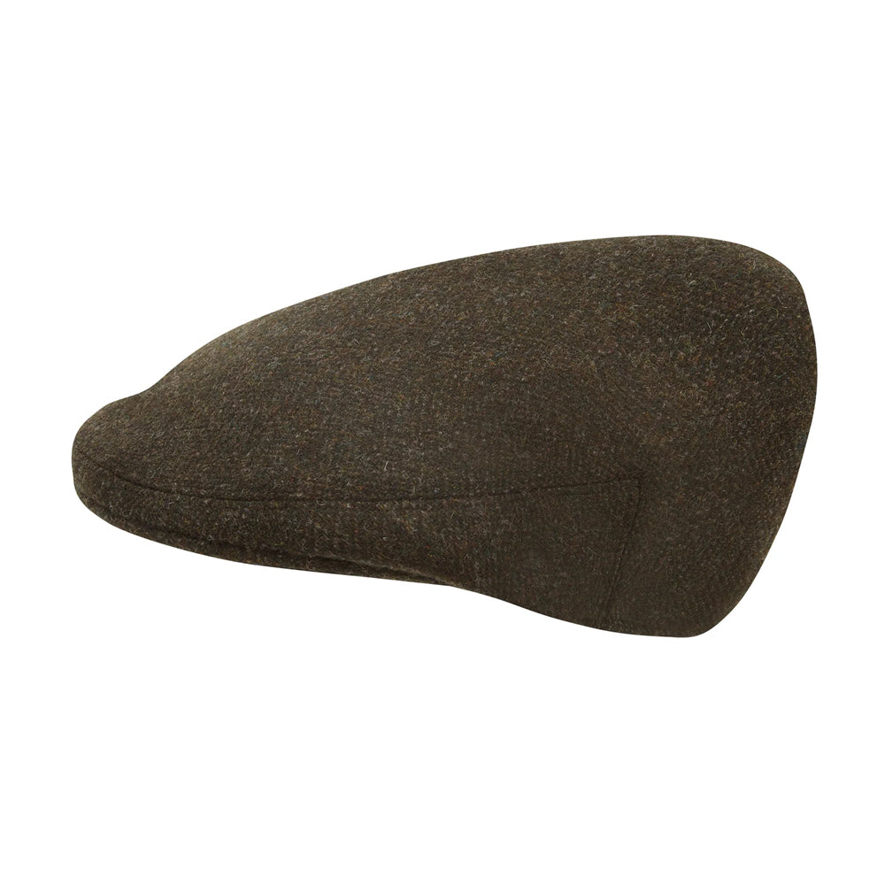 Tweed Kappe dunkel grün